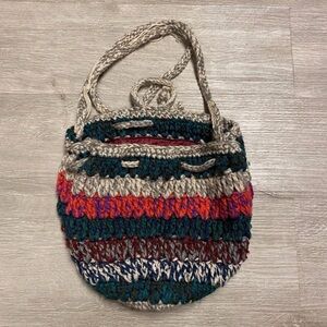 Mudd y2k 00s knit/crochet drawstring crossbody purse